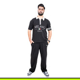 GalliWear Shadowline Noir black French Terry co-ord set – front view