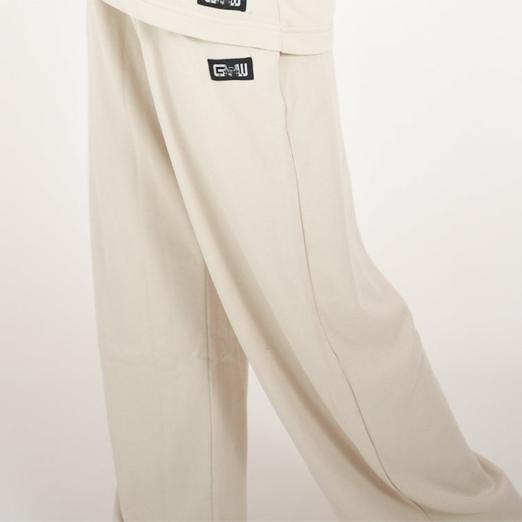 GalliWear Sukoon Peace baggy French Terry trousers – front view