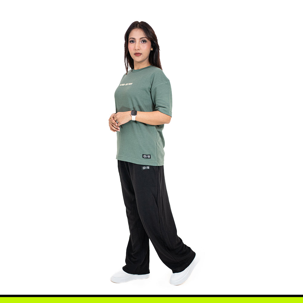 GalliWear Asl Matcha co-ord set – top and bottoms detail