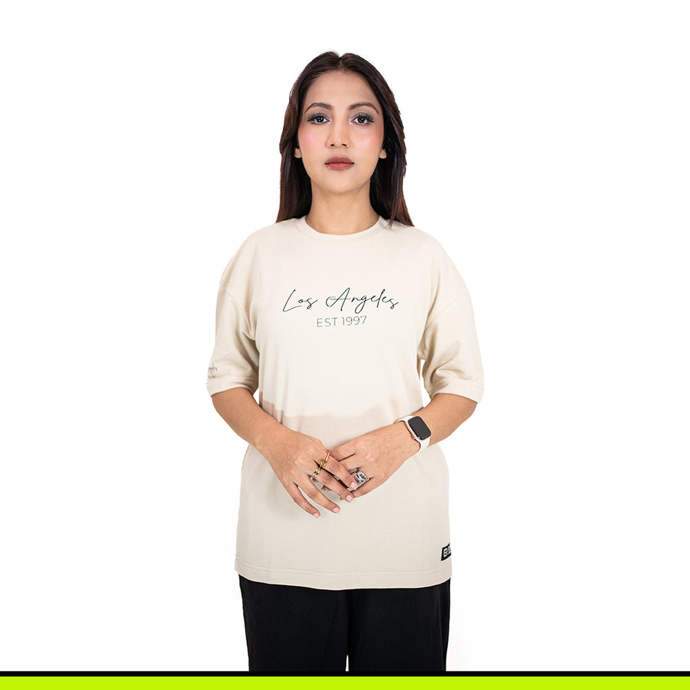 GalliWear Asl Ecru French Terry co-ord set – front view
