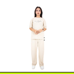 GalliWear Ecru Noir co-ord set – top and bottoms detail