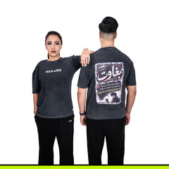 GalliWear Baghawat acid wash French Terry tee – back view